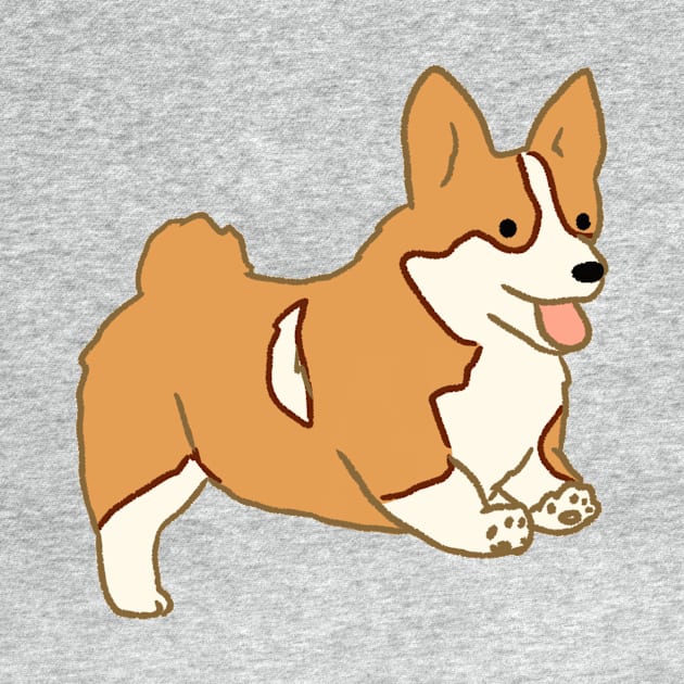 Funny Corgi  illustration by Mayarart